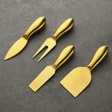 Patelai 4 Piece Stainless Steel Cheese Knife Set for Entertaining
