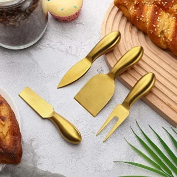 Patelai 4 Piece Stainless Steel Cheese Knife Set for Entertaining