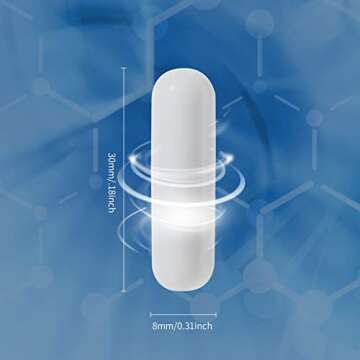 5 Pcs 30mm(1.18 inch) PTFE Magnetic Stirrer Mixer Stir Bar,White Color,Laboratory Bar,Stir Plate Bar...