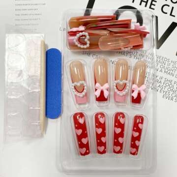 Valentines Day Press on Nails for an Adorable Look