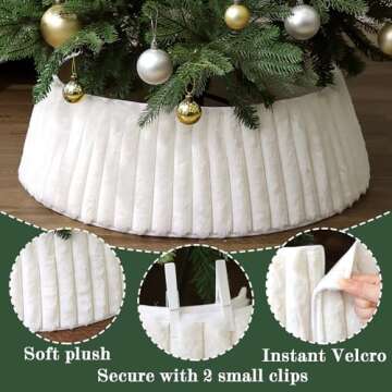 Bunny Chorus Plush Tree Collar for Holiday Elegance