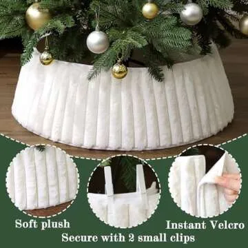 Bunny Chorus Plush Tree Collar for Holiday Elegance