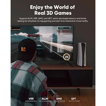 Highwings 8K@60 HDMI Cable 10FT/3M, 48Gbps 2.1 High Speed HDMI Braided Nylon 4K120 144Hz RTX 3090 eARC HDR10 4:4:4 HDCP 2.2&2.3 Compatible for PS5, PS4, UHD TV and PC