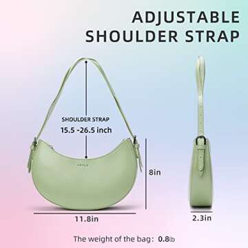 Keyli Women's Fashion Mini Purse Green Leather Stylish Handbag