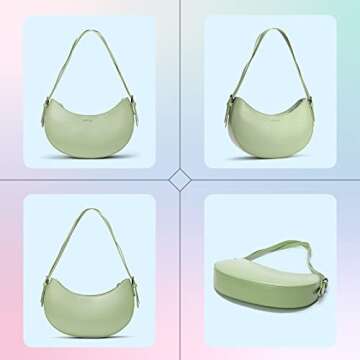 Keyli Women's Fashion Mini Purse Green Leather Stylish Handbag