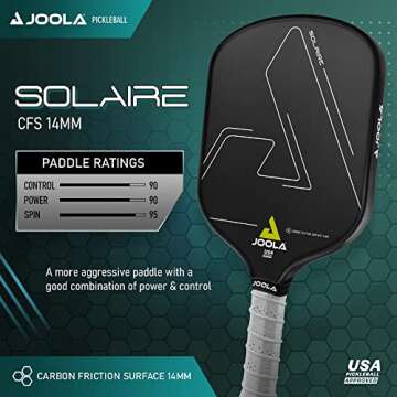 JOOLA Solaire Professional Pickleball Paddle - Unmatched Spin, Power & Control