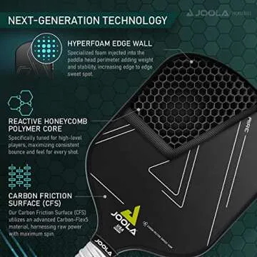 JOOLA Solaire Professional Paddle for Spin & Control