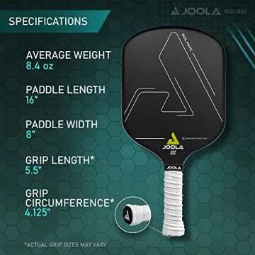 JOOLA Solaire Professional Paddle for Spin & Control