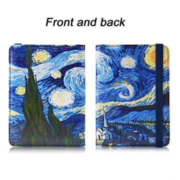 Anbelideb Passport and Vaccine Card Holder Combo, Passport Holder with Vaccine Card Slot,Passport Cover come with Vaccination Card Protector,Travel Passport Wallet (Starry night)