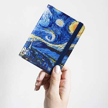 Anbelideb Passport and Vaccine Card Holder Combo, Passport Holder with Vaccine Card Slot,Passport Cover come with Vaccination Card Protector,Travel Passport Wallet (Starry night)