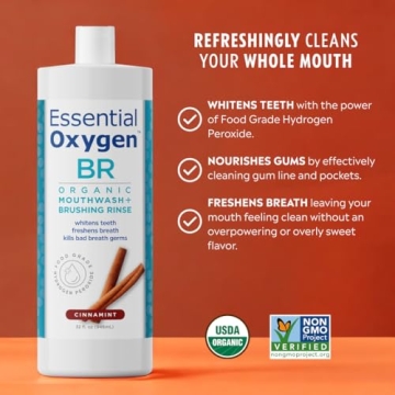 Organic Mouthwash for Whiter Teeth & Fresh Breath