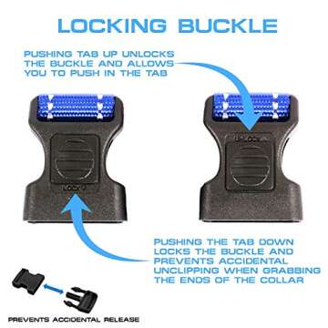 Max and Neo Nylon Martingale Collar - We Donate a Collar to a Dog Rescue for Every Collar Sold (Small, Blue)