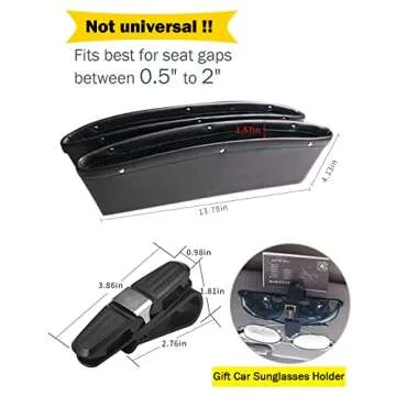 Premium Car Organizers - 2 Pcs Beige Seat Gap Storage