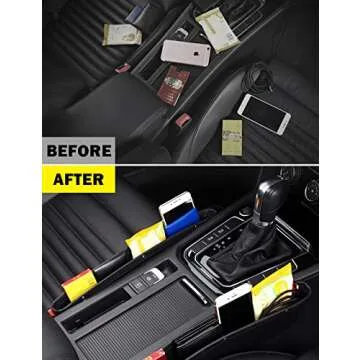 Premium Car Organizers - 2 Pcs Beige Seat Gap Storage