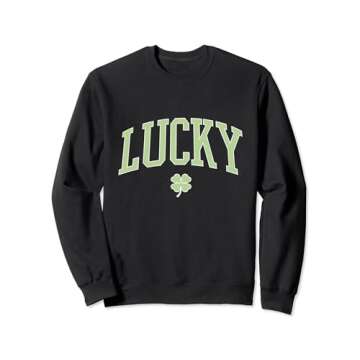 St. Patrick's Day Lucky Face Trendy Sweatshirt - Celebrate in Style!