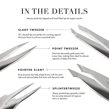 Tweezerman Mini Slant Tweezer for Precision Grooming