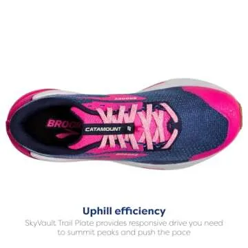 Brooks Women's Catamount 2 Trail Running Shoe - Peacoat/Pink/Biscuit - 7.5 Medium