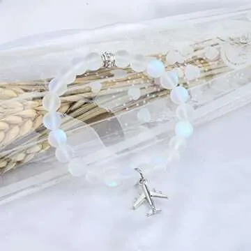 UJIMS Airplane Bracelet Flight Attendant Graduation Gifts for Flight Student Pilot Jewelry Traveller...