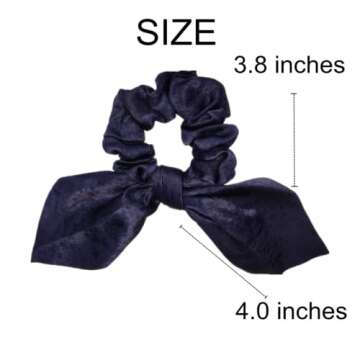 6 Pcs Silk Scrunchies and Hair Accessories - Hair Ties, Bands, Bows, Ropes, Elastics, Bracelets, Ponytail Holders in Scrunchie Style for Women and Girls (3.8"*4.0", Classic Color)