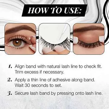 Ardell 3D Faux Mink Lashes 858 - Lightweight False Eyelashes with Invisiband, Reusable Strip Lashes, 4 Pairs