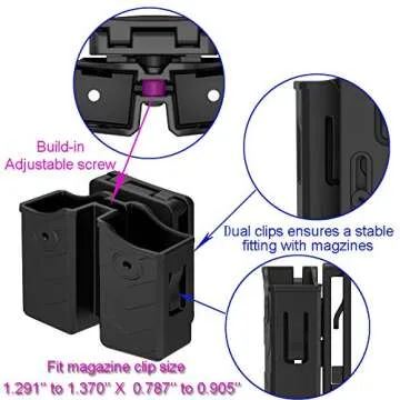Universal Double Magazine Pouch for 9mm .40 Mags