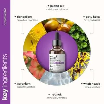 ArtNaturals Retinol Serum for Face - with Vitamin C, 2.5% Retinol Oil & Hyaluronic-Acid - Skin Clearing - Anti-Aging, Anti-Wrinkle Eye Serum - Skin Repair, Night Therapy (1 Fl Oz / 30ml) (ANGA-0127)
