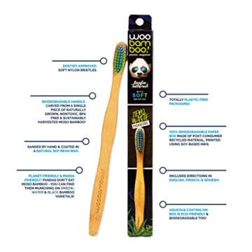Eco-Friendly Woobamboo Bamboo Toothbrushes for Adults