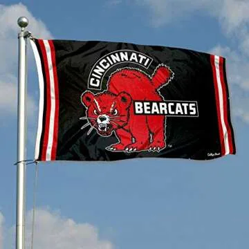 College Flags & Banners Co. Cincinnati Bearcats Vintage Retro Throwback 3x5 Banner Flag