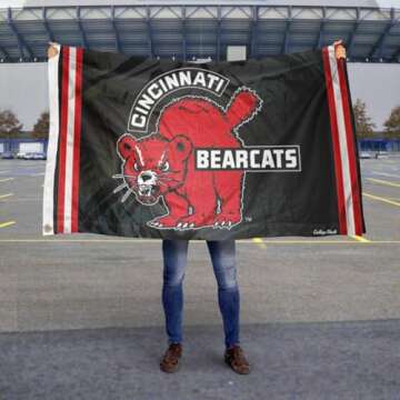 College Flags & Banners Co. Cincinnati Bearcats Vintage Retro Throwback 3x5 Banner Flag