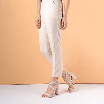 IDIFU Women's Chunky High Heel Sandal Strappy Open Toe Ankle Strap Dress Shoes for Women Bridesmaid Ladies in Wedding Bridal Evening Homecoming Prom (Nude Nubuck, 8.5 M US)