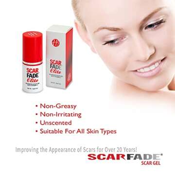 ScarFade Elite Advanced Scar Treatment, Scar Removal, Scar Therapy, Scar Prevention, Anti Scar Gel w...