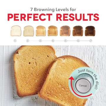 DASH Clear View Toaster - Compact Design with 7 Browning Levels & Clear-View Window, Extra-Wide Slot Large Toaster, 1-Touch Defrost, Reheat & Bagel Functions - Easy Clean Up Crumb Tray (White)