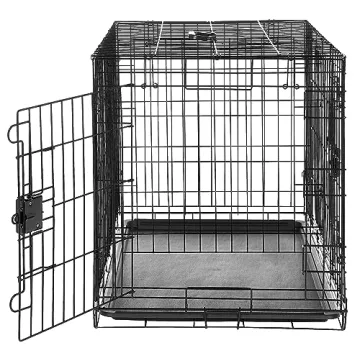 Durable Foldable Dog Crate with Double Door 36-Inches