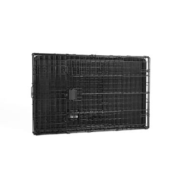Durable Foldable Dog Crate with Double Door 36-Inches
