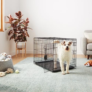 Durable Foldable Dog Crate with Double Door 36-Inches