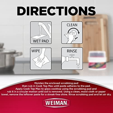 Weiman Cooktop Cleaner Max for Glass Stovetops 9 oz