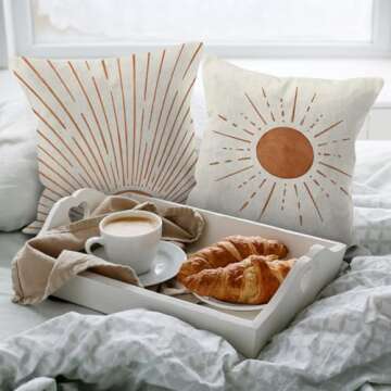 HIWX Boho Throw Pillow Covers - Cozy Decorative Pillows