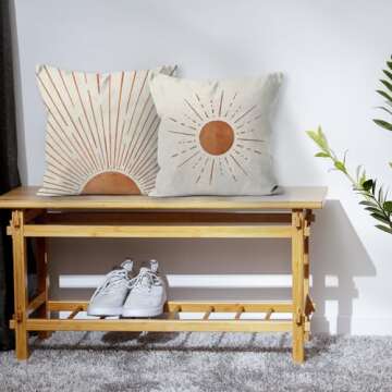 HIWX Boho Throw Pillow Covers - Cozy Decorative Pillows