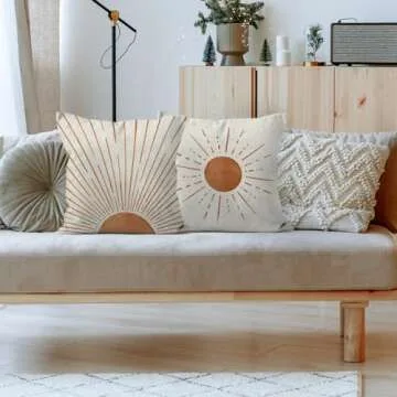 HIWX Boho Throw Pillow Covers - Cozy Decorative Pillows