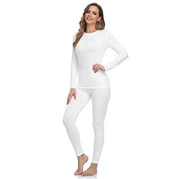 WEERTI Thermal Underwear for Women Long Johns with Fleece Lined, Base Layer Women Cold Weather Top B...