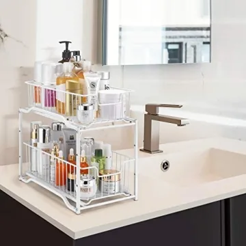 Stackable Under Sink Organizer with Sliding Drawers