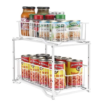 Stackable Under Sink Organizer with Sliding Drawers