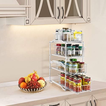 Stackable Under Sink Organizer with Sliding Drawers