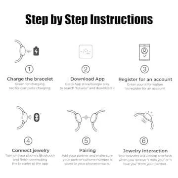 TOTWOO Long Distance Bracelets for Couples, Vibration & Light Up Bracelet, Montain & Sea Long Distance Relationship Gifts for Girlfriend Boyfriend, Bluetooth Smart Pairing Jewelry (Milan Rope | Black Rose Gold)