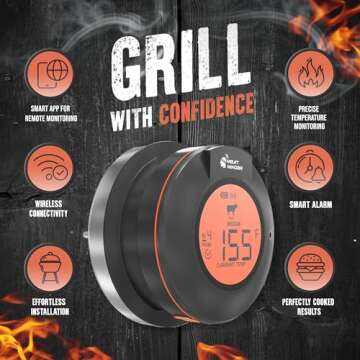 Meat Minder Pro | Smart Bluetooth Meat Thermometer Weber Grill Accessory Thermometer Upgrade Replace...