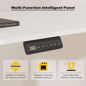 UPGRAVITY Height Adjustable Electric Standing Desk, 48 x 24 Inches Ergonomic Stand up Table, Sit Stand Home Office Desk with Splice Board, White Frame/White Top (White, 48 inches)