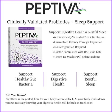 Peptiva Probiotic & Sleep Support - 26 Billion CFU Capsules