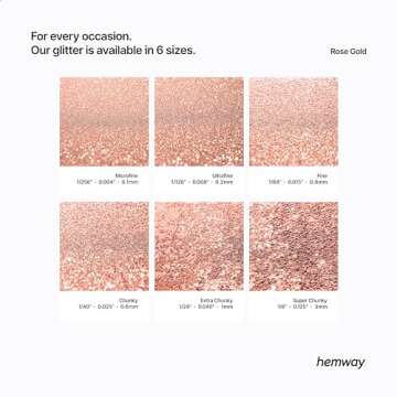Hemway Premium Ultra Sparkle Glitter - Rose Gold 100g