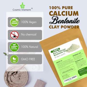 Pure Calcium Bentonite Clay for Skin Detox and Care