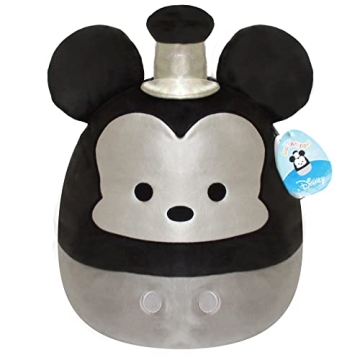 Squishmallows Disney 14-Inch Steamboat Willie Mickey Mouse Plush - Add to Your Squad, Ultrasoft Stuf...